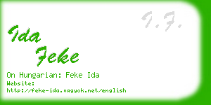 ida feke business card